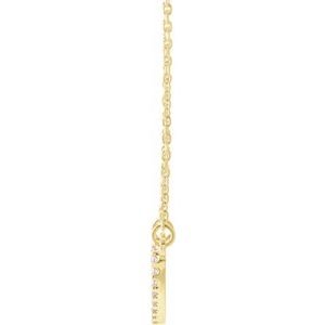 14K Yellow Gold .08 CTW Natural Diamond Petite Heart 16" Necklace