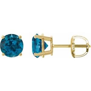 14k-yellow-gold-6-mm-natural-london-blue-topaz-earrings-3