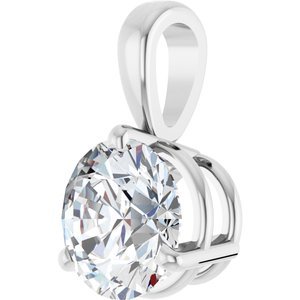 14K White Gold Lab-Grown Moissanite Pendant