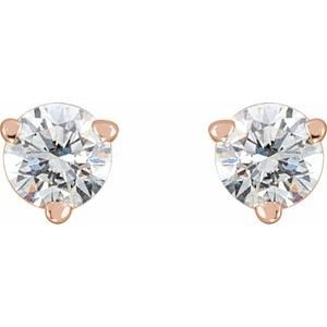 14K Rose Gold 1/4 CTW Natural Diamond Earrings