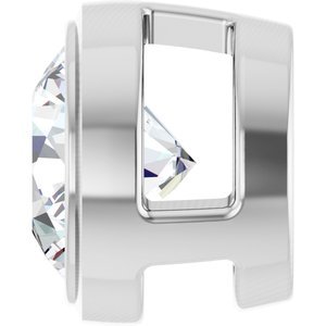 14K White Gold 1/2 CT Lab-Grown Diamond Slide Pendant