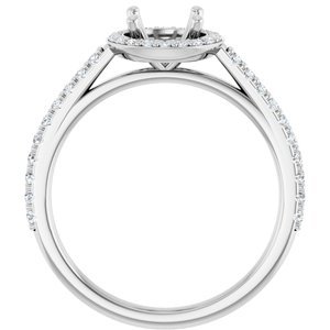 Platinum 6.5 mm Round 1/4 CTW Lab-Grown Diamond Semi-Set Engagement Ring