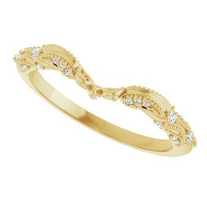 14K Yellow Gold .08 CTW Natural Diamond Matching Band