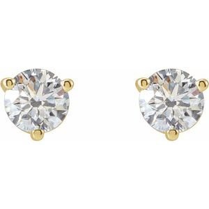 14K Yellow Gold 1/2 CTW Lab-Grown Diamond Earrings