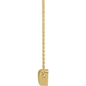 14K Yellow Gold Puffed Heart 16-18"Necklace