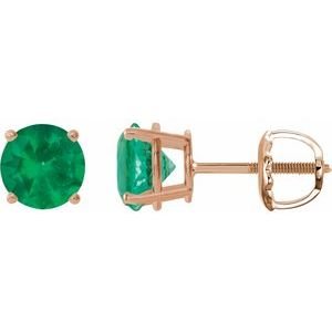 14k-rose-gold-6-mm-lab-grown-emerald-earrings-3