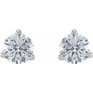 Sterling Silver 3/8 CTW Natural Diamond  Earrings