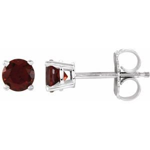 14k-white-gold-4-mm-natural-mozambique-garnet-earrings