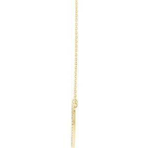 14K Yellow Gold 1/4 CTW Natural Diamond Heart 16" Necklace