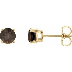 14k-yellow-gold-5-mm-natural-smoky-quartz-earrings