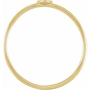 14K Yellow Gold Stackable Heart Ring Size 6