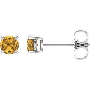 14k-white-gold-4-mm-natural-yellow-sapphire-earrings