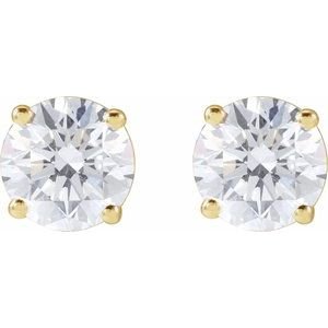 14K Yellow Gold 1 1/2 CTW Natural Diamond Earrings
