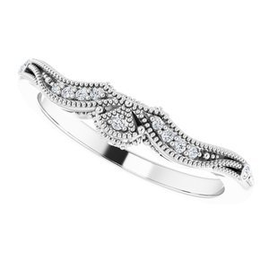 Platinum .04 CTW Natural Diamond Band