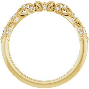 14K Yellow Gold .08 CTW Natural Diamond Matching Band