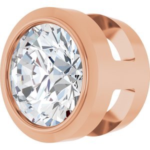 14K Rose Gold 1/4 CT Natural Diamond Slide Pendant