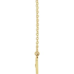 14K Yellow Gold Heart Envelope 16-18" Necklace