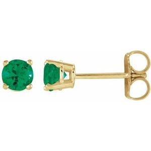 14k-yellow-gold-4-mm-natural-emerald-earrings