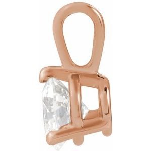 14K Rose Gold 1/3 CT Lab-Grown Diamond Pendant