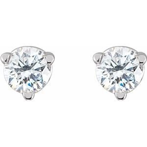 14K White Gold 1/5 CTW Natural Diamond Friction Post Earrings